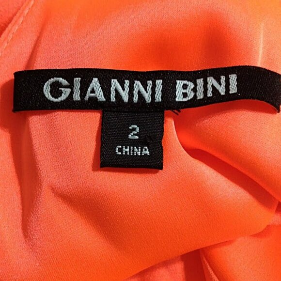 Nwt Gianni Bini Tiered Dress 2 Womens Sleeveless Unique Vibrant Dopamine - Picture 11 of 11